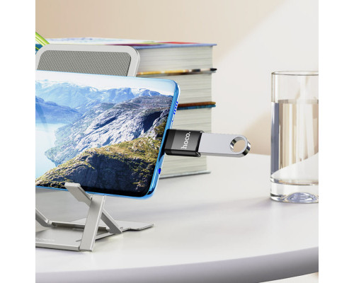 Адаптер HOCO UA17 Type-C male to USB female USB3.0 adapter Black (6931474762016)