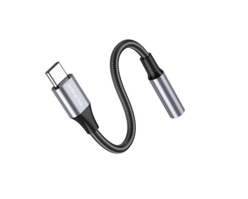Перехідник BOROFONE BV16 Type-C to 3.5mm digital audio converter Metal Gray (BV16)