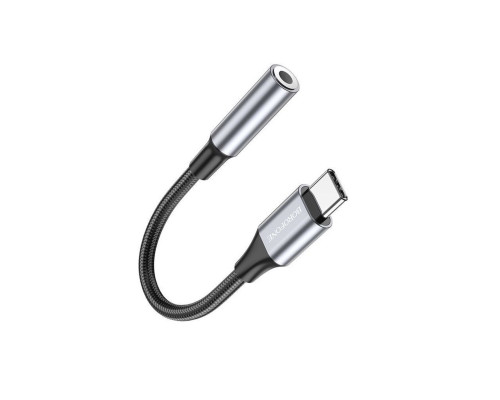 Перехідник BOROFONE BV16 Type-C to 3.5mm digital audio converter Metal Gray (BV16)