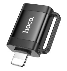 Адаптер HOCO UA31A iP male to USB female OTG adapter Black (6942007628082)