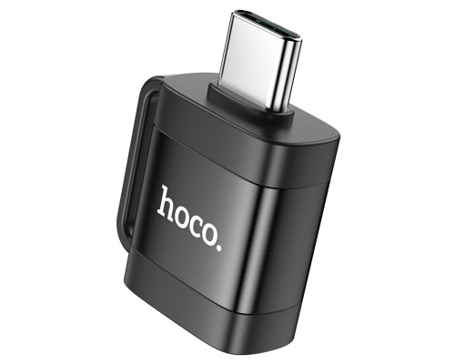 Адаптер HOCO UA31C Type-C male to USB female OTG adapter Black (6942007628129)