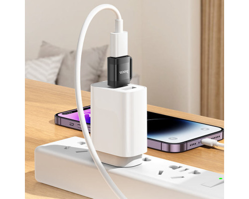 Адаптер HOCO UA31C Type-C male to USB female OTG adapter Black (6942007628129)