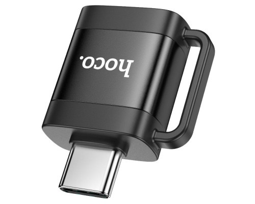 Адаптер HOCO UA31C Type-C male to USB female OTG adapter Black (6942007628129)