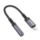 Перехідник BOROFONE BV24 Graceful digital audio converter cable iP to 3.5mm Metal Grey (6941991120398)