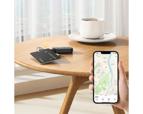 Трекер BOROFONE BC102 Search card type intelligent positioning anti-lost device Black (6941991118920)