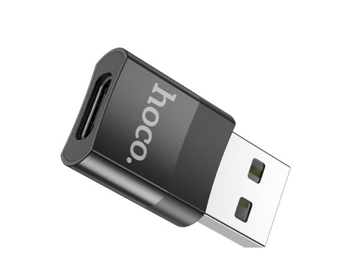 Адаптер HOCO UA17 USB Male to Type-C female USB2.0 adapter Black (6931474762009)