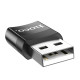 Адаптер HOCO UA17 USB Male to Type-C female USB2.0 adapter Black (6931474762009)