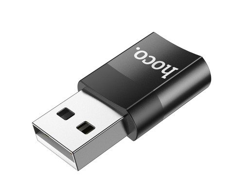 Адаптер HOCO UA17 USB Male to Type-C female USB2.0 adapter Black (6931474762009)