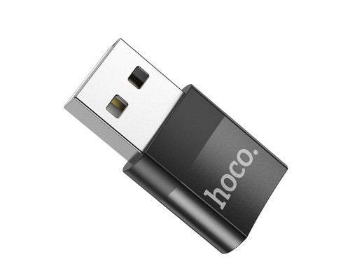 Адаптер HOCO UA17 USB Male to Type-C female USB2.0 adapter Black (6931474762009)