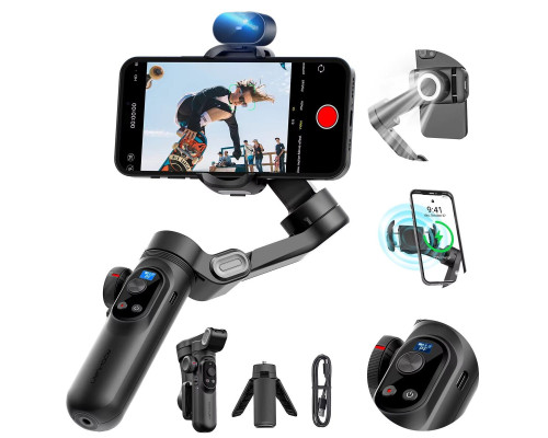 Триосьовий стабілізатор AOCHUAN Professional Gimbal Stabilizer for Smartphone SMART X Pro AI Black (AOCHUAN-SMARTXPROAI-B)
