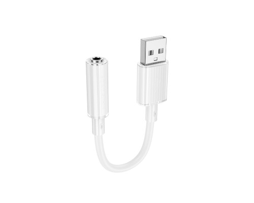 Перехідник BOROFONE BV22 Lemon external sound card USB-A to 3.5 White (6941991117022)