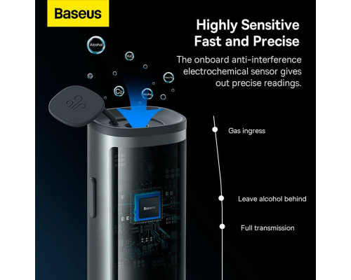 Алкотестер Baseus SafeJourney Pro Series Breathalyzer, Space Grey (CRCX060014)