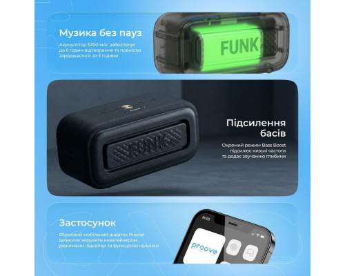 Портативна Акустика Proove Funk 40W (APP) black 2003000274493 6901115093007