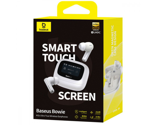 Бездротові навушники Baseus Bowie M2s Ultra TWS white 2003000229554 6932172661625