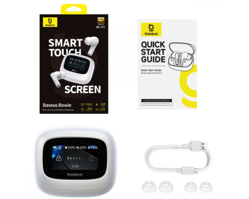 Бездротові навушники Baseus Bowie M2s Ultra TWS white 2003000229554 6932172661625