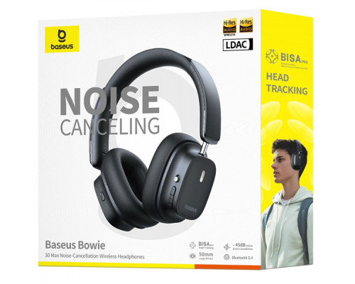 Бездротові навушники Baseus Bowie 30 Max black 2003000229455 6932172663117