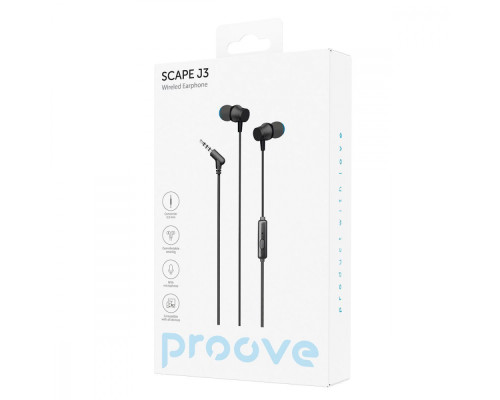 Провідні навушники Proove Scape J3 (3.5mm) black 2001001847425 6901111889017