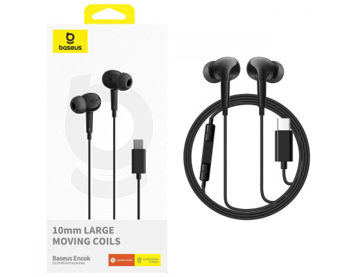 Навушники Baseus Encok CZ18 (Type-C) black 2003000232202 6932172655877