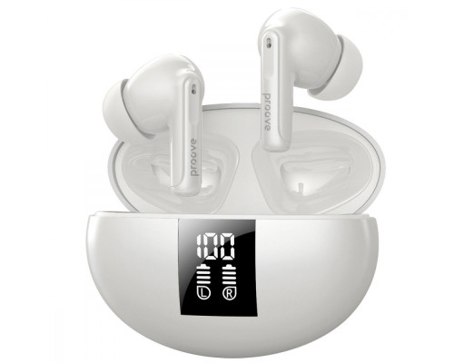 Бездротові навушники Proove Thunder Buds SE TWS with ANC white 2003000160215 6901111201185