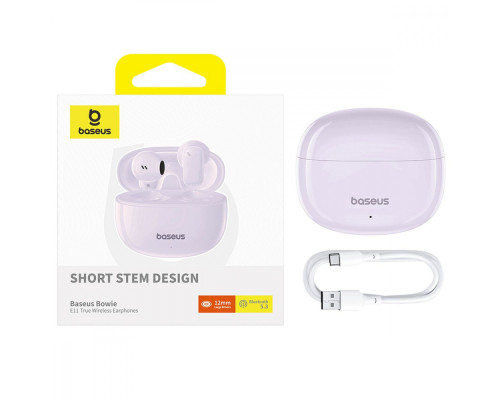 Бездротові навушники Baseus Bowie E11 TWS purple 2003000229509 6932172653392