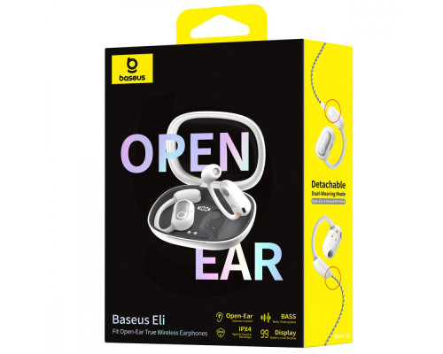 Бездротові навушники Baseus Eli Fit Open-Ear True TWS white 2003000229523 6932172659387