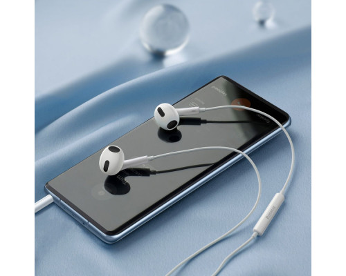 Навушники Baseus Encok Wired H17 (3,5mm) white 2001000592272 6932172607791