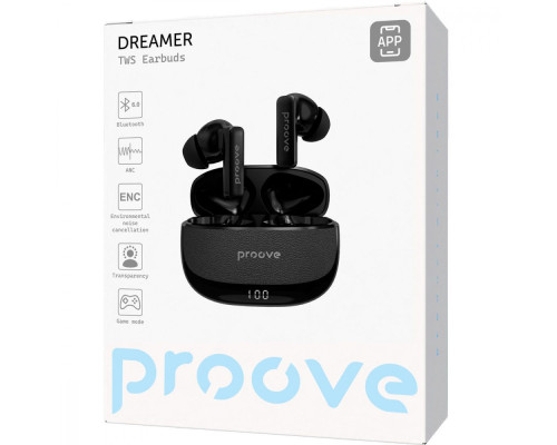 Бездротові навушники Proove Dreamer TWS with ANC (APP) black 2003000258233 6901117615429