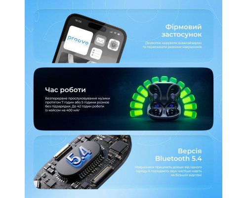 Бездротові навушники Proove X-Go TWS (APP) white 2003000258288 6901117307041