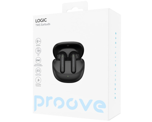 Бездротові навушники Proove Logic TWS (APP) obsidian black 2003000268539 6901114012443