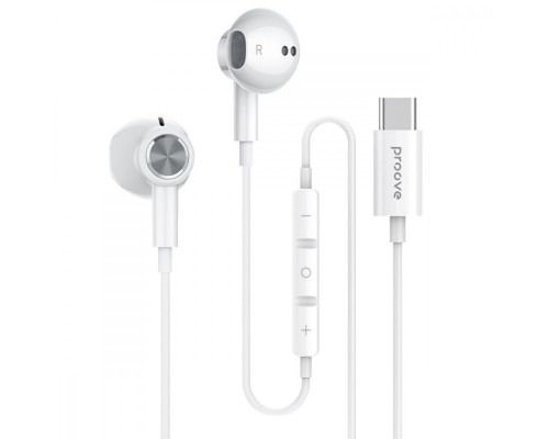 Провідні навушники Proove Echo (Type-C) white 2003000232790 6901111493689