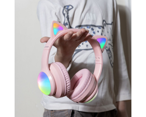 Бездротові навушники Proove Kids LumiCat (APP) white/pink 2003000310955 6901113340875