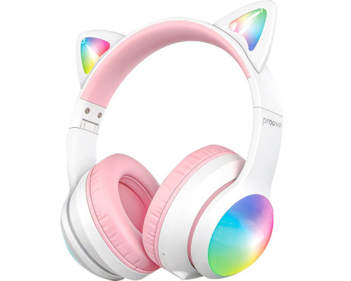 Бездротові навушники Proove Kids LumiCat (APP) white/pink 2003000310955 6901113340875