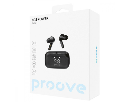 Бездротові навушники Proove 808 Power TWS black 2001001754778 6901113267325