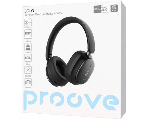 Бездротові навушники Proove Solo with ANC (APP) black 2003000258318 6901112993553