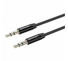 Аудіо-кабель Usams YP-01 Aux Audio Cable 1m Black