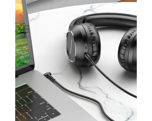 Аудіокабель BOROFONE BL10 AUX audio cable 2m Black (BL10-2B)