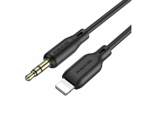 Аудiо-кабель BOROFONE BL18 iP silicone digital audio conversion cable Black