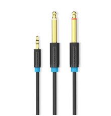 Кабель Vention 3.5mm TRS Male to Dual 6.35mm Male Audio Cable 1M Black (BACBF)