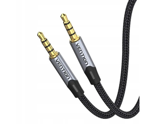 Кабель Vention TRRS 3.5MM Male to Male Aux Cable 1.5M Gray (BAQHG)