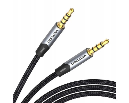 Кабель Vention TRRS 3.5MM Male to Male Aux Cable 1.5M Gray (BAQHG)