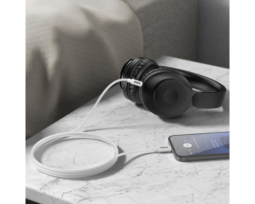 Аудіокабель BOROFONE BL20 True sound silicone digital audio conversion cable iP White (6941991114403)