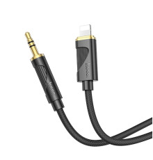 Аудiокабель HOCO UPA30 Friend digital audio conversion cable iP Black (6942007625494)