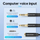 Кабель Vention 2*3.5mm Male to 4 Pole 3.5mm Female Audio Cable 0.3M Black ABS Type (BBTBY) (BBTBY)