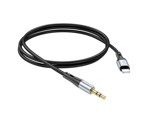 Аудiокабель HOCO UPA22 iP silicone digital audio conversion cable Black (6931474769473)
