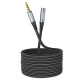 Аудiокабель HOCO UPA20 3.5 audio extension cable male to female (L=2M) Metal Gray (6931474762160)