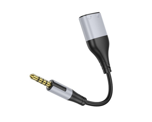 Перехідник BOROFONE BL19 Creator 2-in-1 audio adapter cable 3.5mm Black (6941991108341)