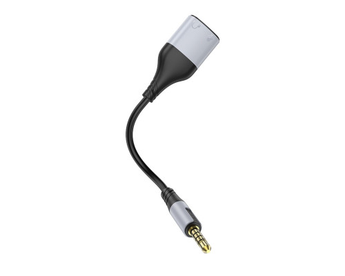 Перехідник BOROFONE BL19 Creator 2-in-1 audio adapter cable 3.5mm Black (6941991108341)