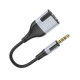 Перехідник BOROFONE BL19 Creator 2-in-1 audio adapter cable 3.5mm Black (6941991108341)