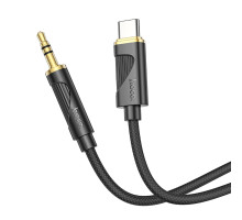 Аудiокабель HOCO UPA30 Friend digital audio conversion cable Type-C Black (6942007625524)