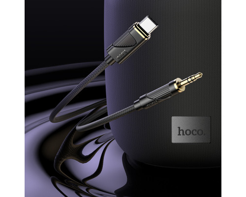 Аудiокабель HOCO UPA30 Friend digital audio conversion cable Type-C Black (6942007625524)